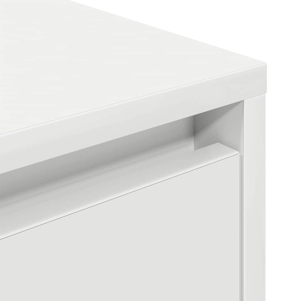 Nattskap med LED-lys Hvit 38x34x50 cm