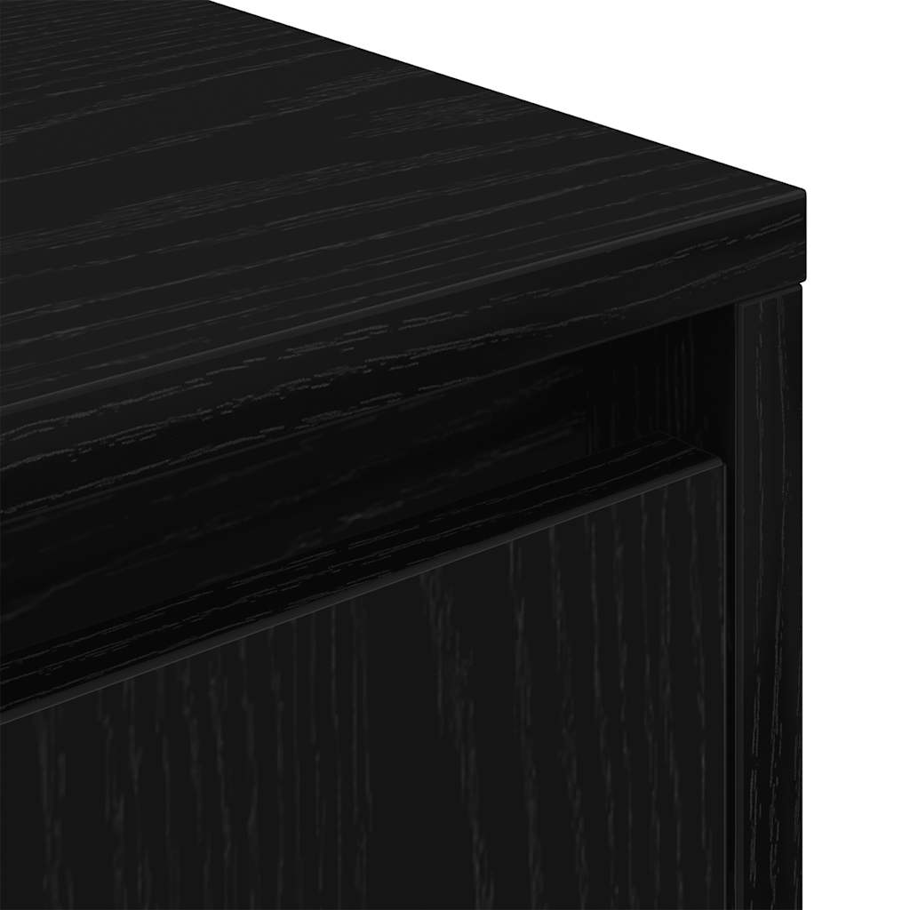 Nattskap med LED-lys Sort 38x34x50 cm