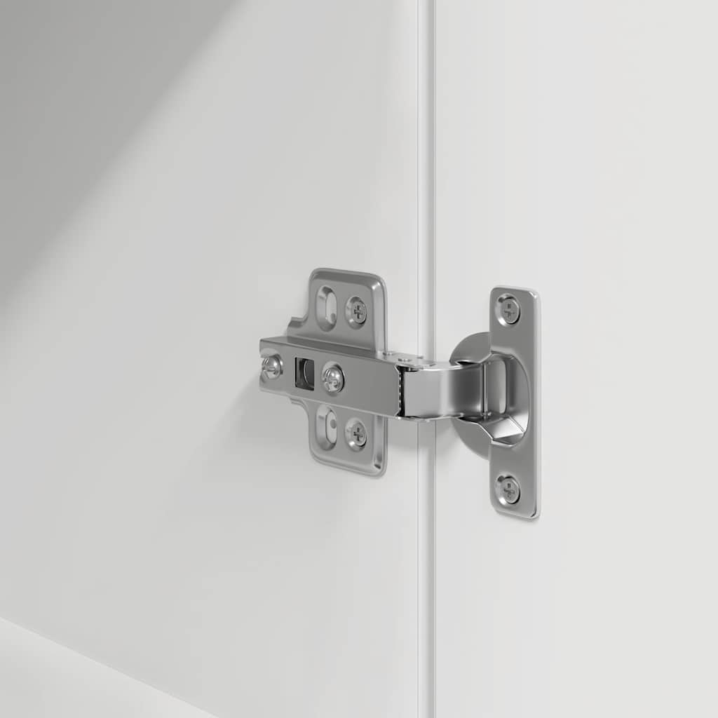 Nattbord hvit 39x35x125 cm konstruert tre