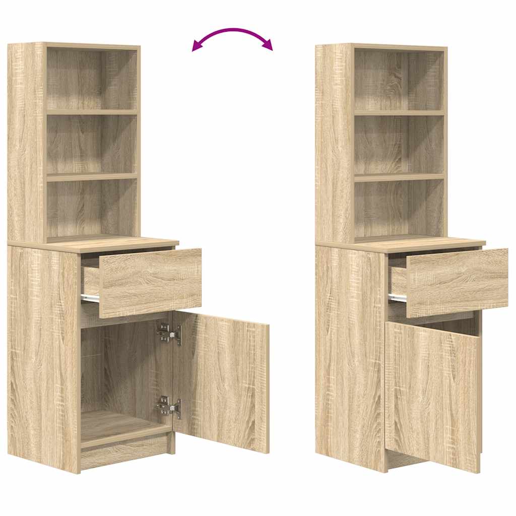 Nattbord sonoma eik 39x35x125 cm konstruert tre