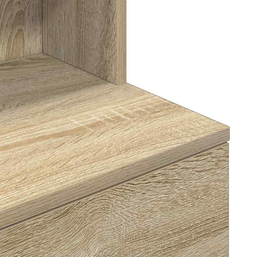 Nattbord sonoma eik 39x35x125 cm konstruert tre
