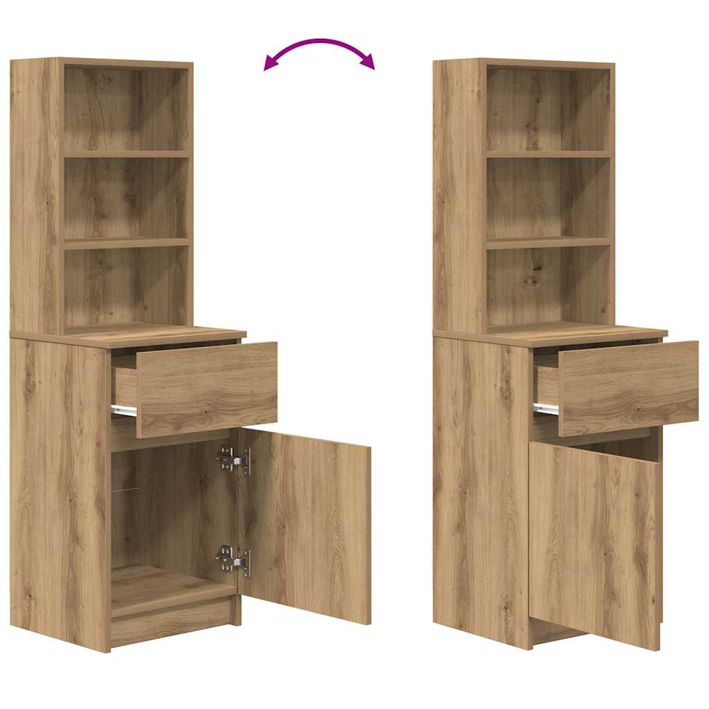 Nattbord artisan eik 39x35x125 cm konstruert tre