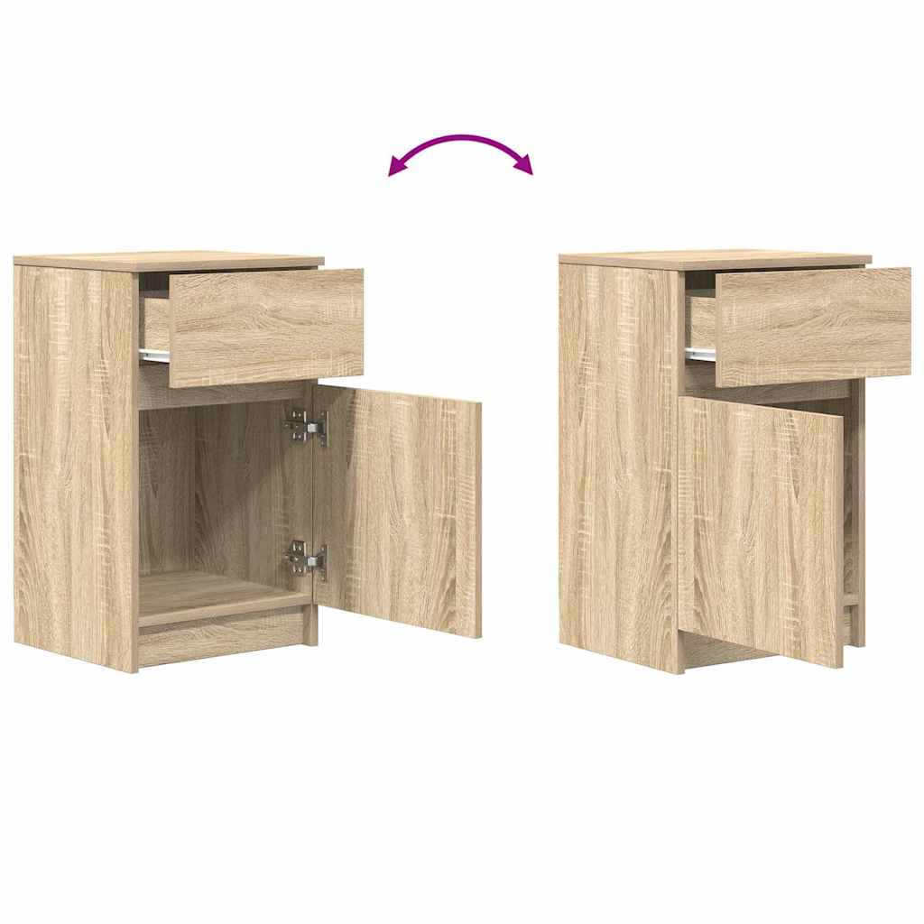 Nattbord sonoma eik 39x35x65 cm konstruert tre