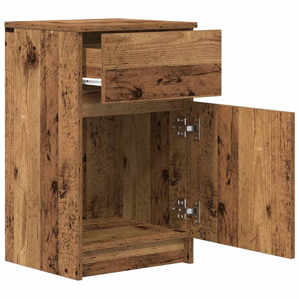 Nattbord gammelt tre 39x35x65 cm konstruert tre