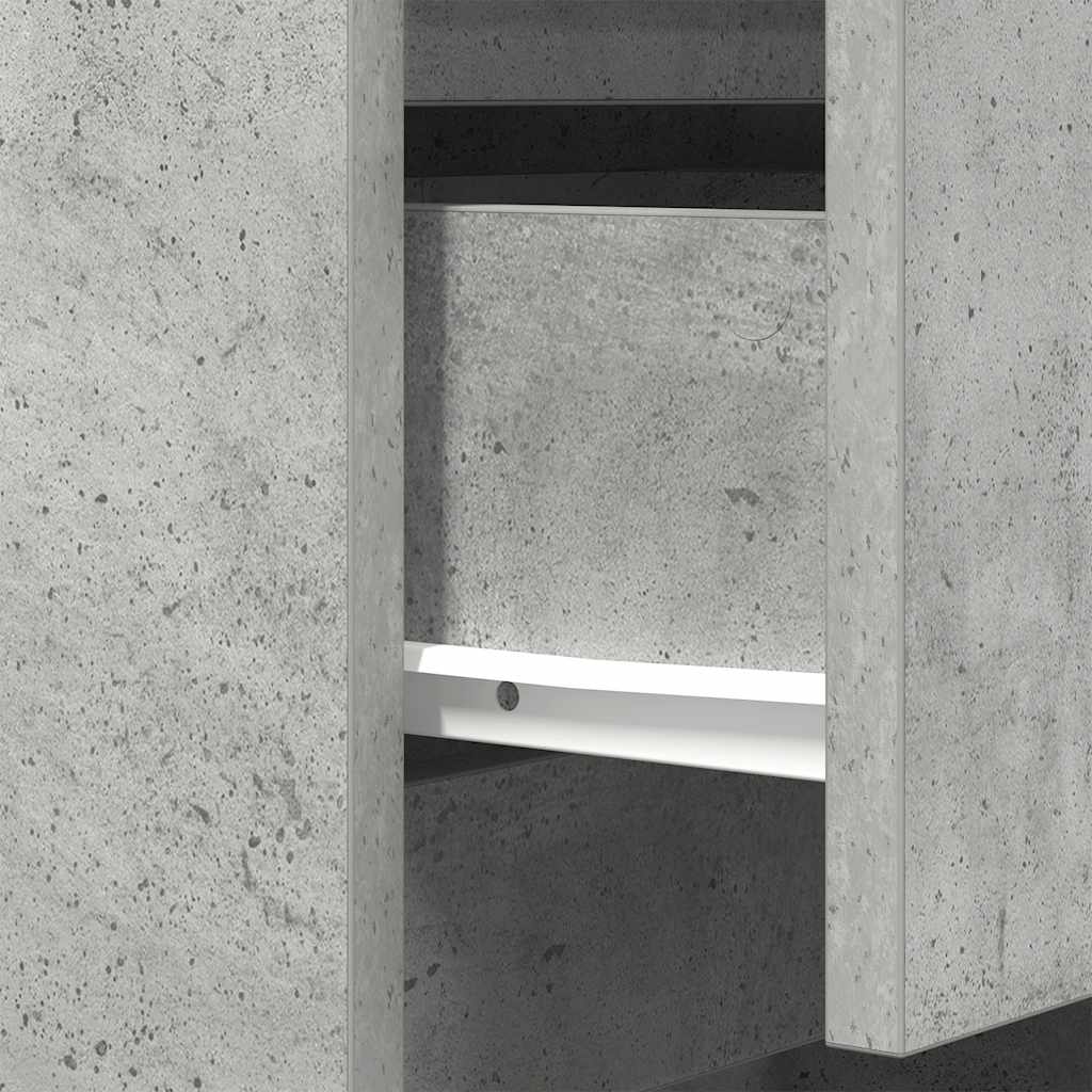 Nattskap med 3 skuffer 2 stk betonggrå 39x35x65 cm