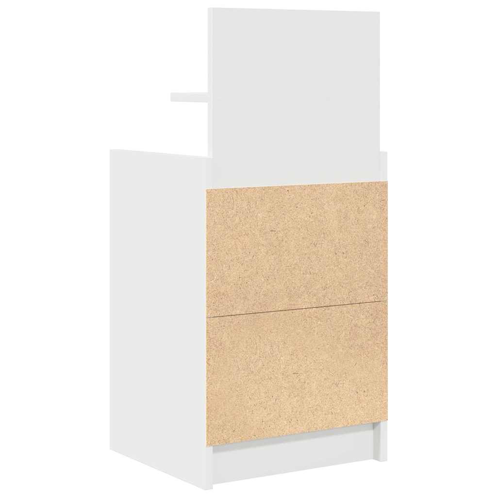 Nattskap med 2 skuffer 2 stk hvit 38x34x80 cm
