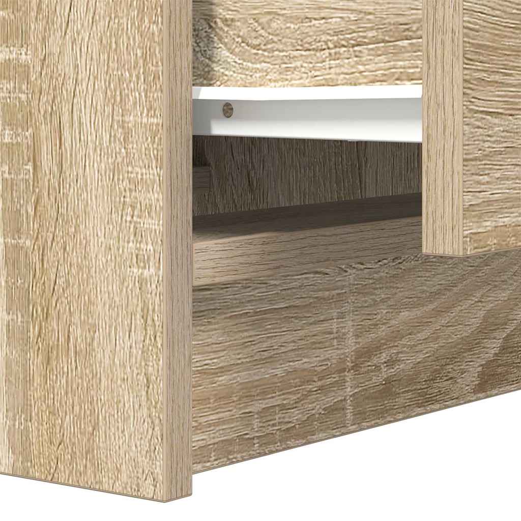 Nattskap med 2 skuffer 2 stk sonoma eik 38x34x80 cm vidaXL