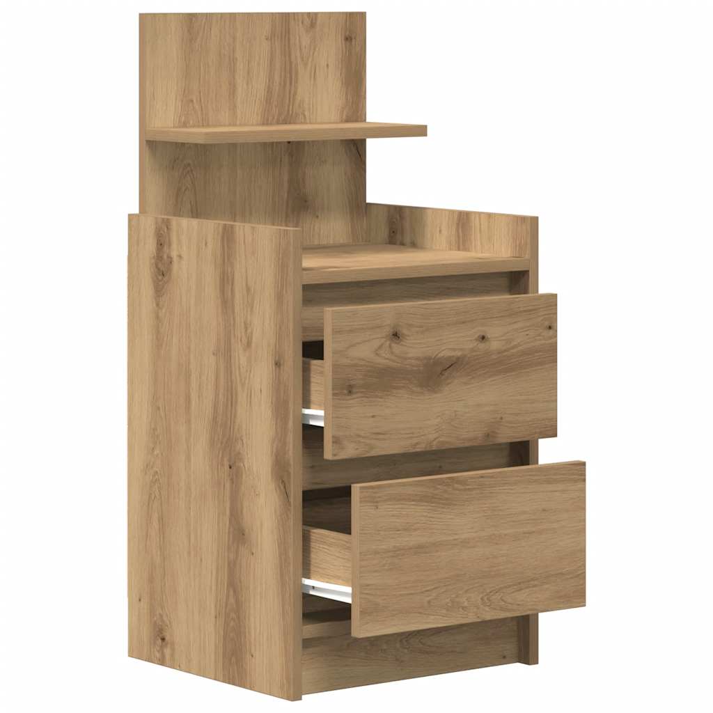 Nattskap med 2 skuffer 2 stk artisan eik 38x34x80 cm