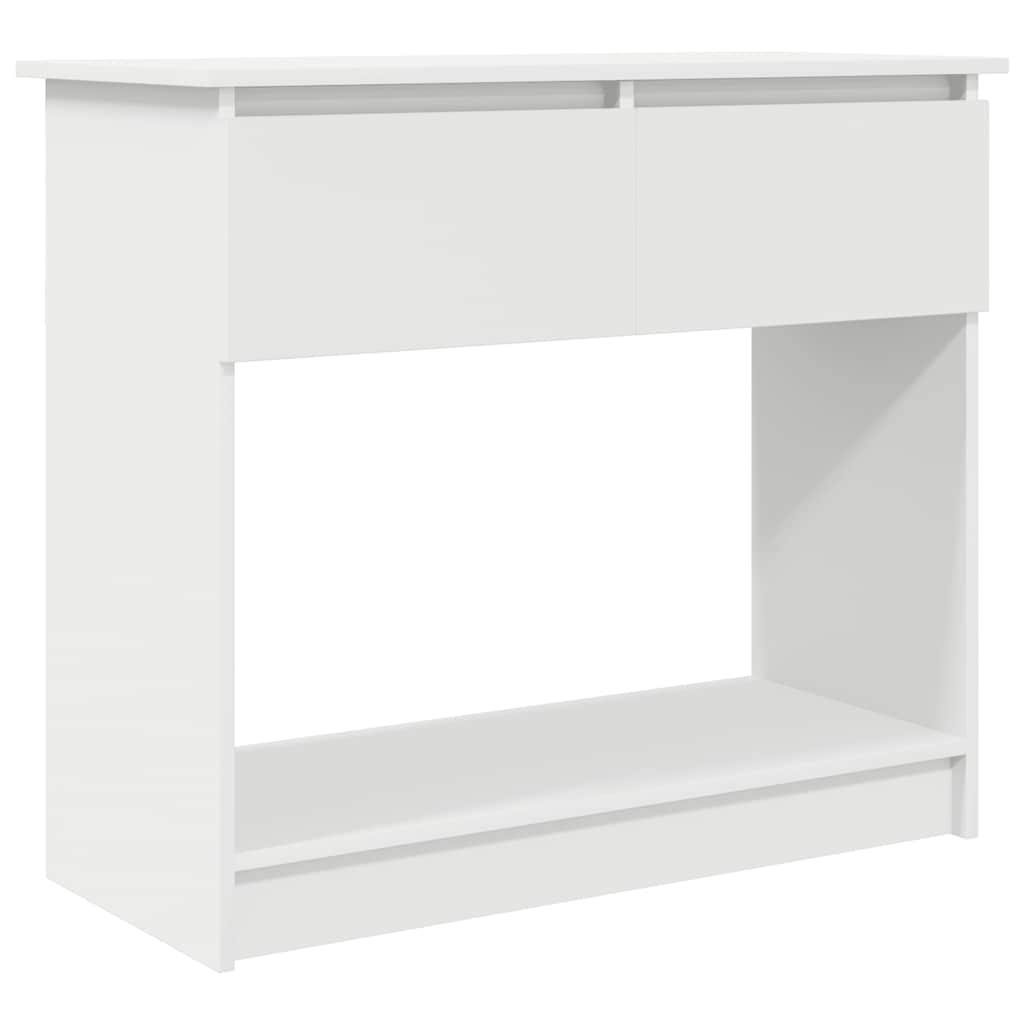konsollbord med skuffer hvit 85,5x38,5x74,5 cm