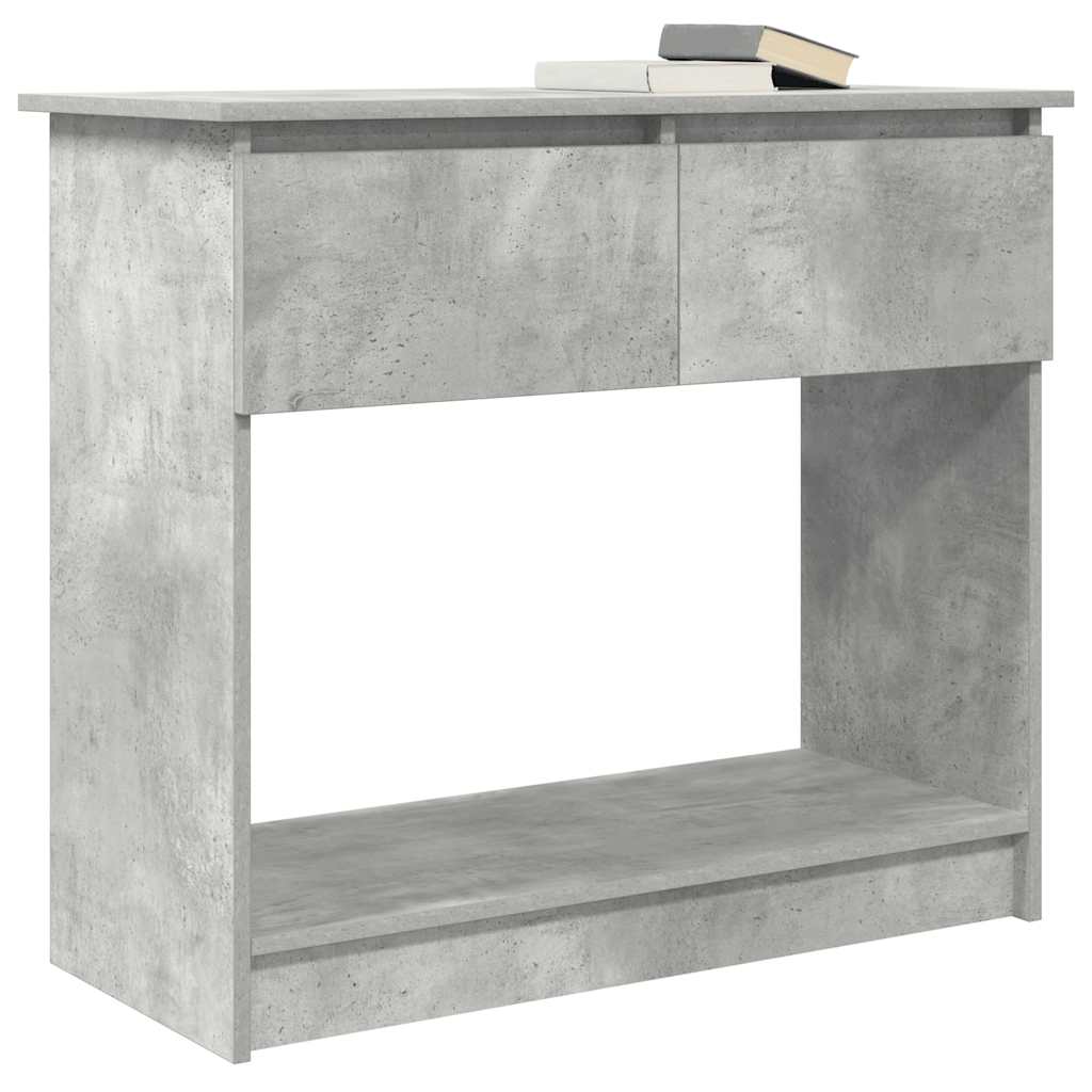 konsollbord med skuffer betonggrå 85,5x38,5x74,5 cm