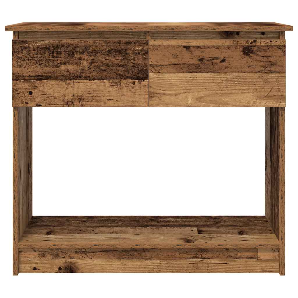 konsollbord med skuffer gammelt tre 85,5x38,5x74,5 cm