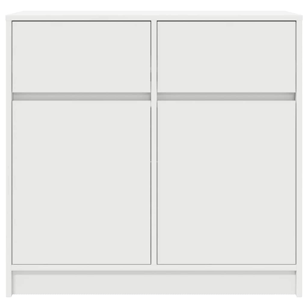 Skjenk med skuff hvit 80x34x76 cm konstruert tre