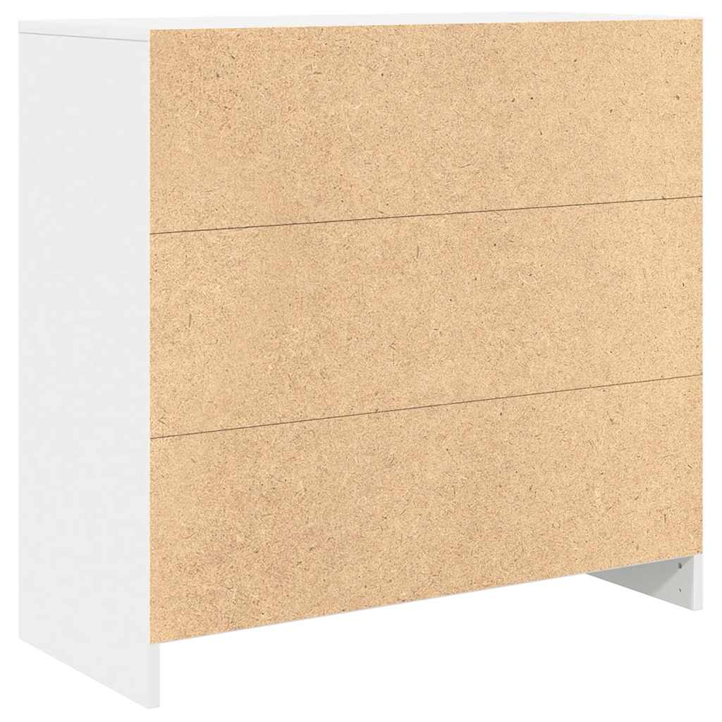 Skjenk med skuff hvit 80x34x76 cm konstruert tre