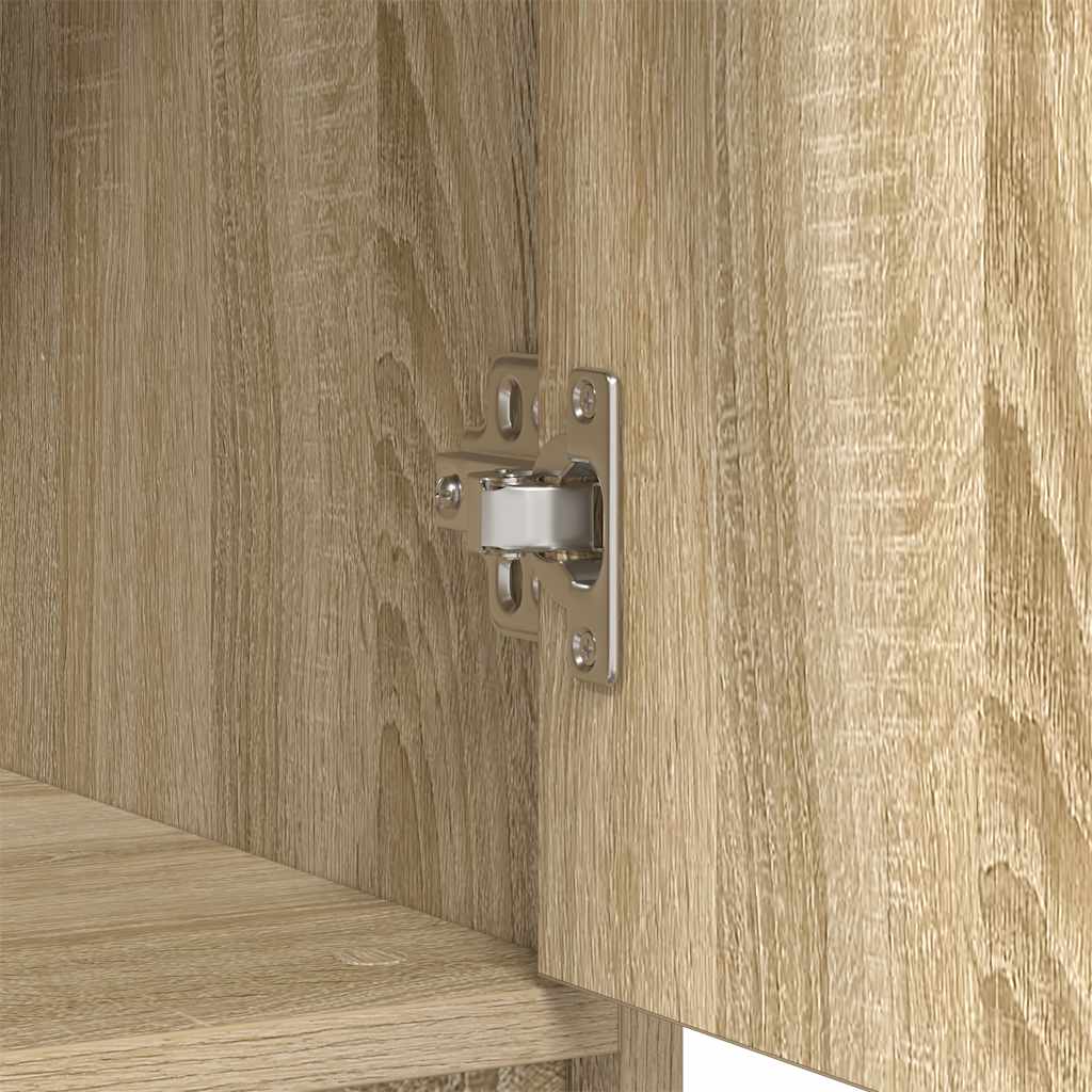 Skjenk med skuff sonoma eik 80x34x76 cm konstruert tre