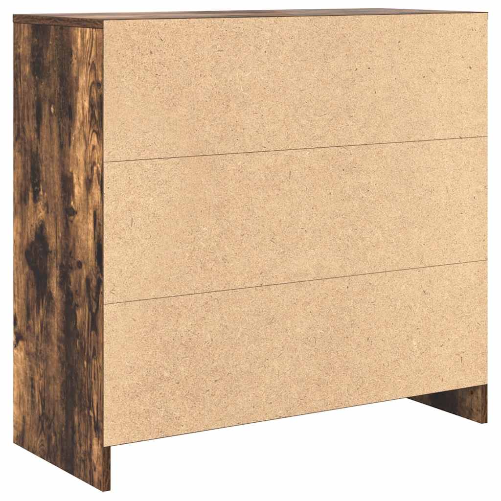 Skjenk med skuff røkt eik 80x34x76 cm konstruert tre