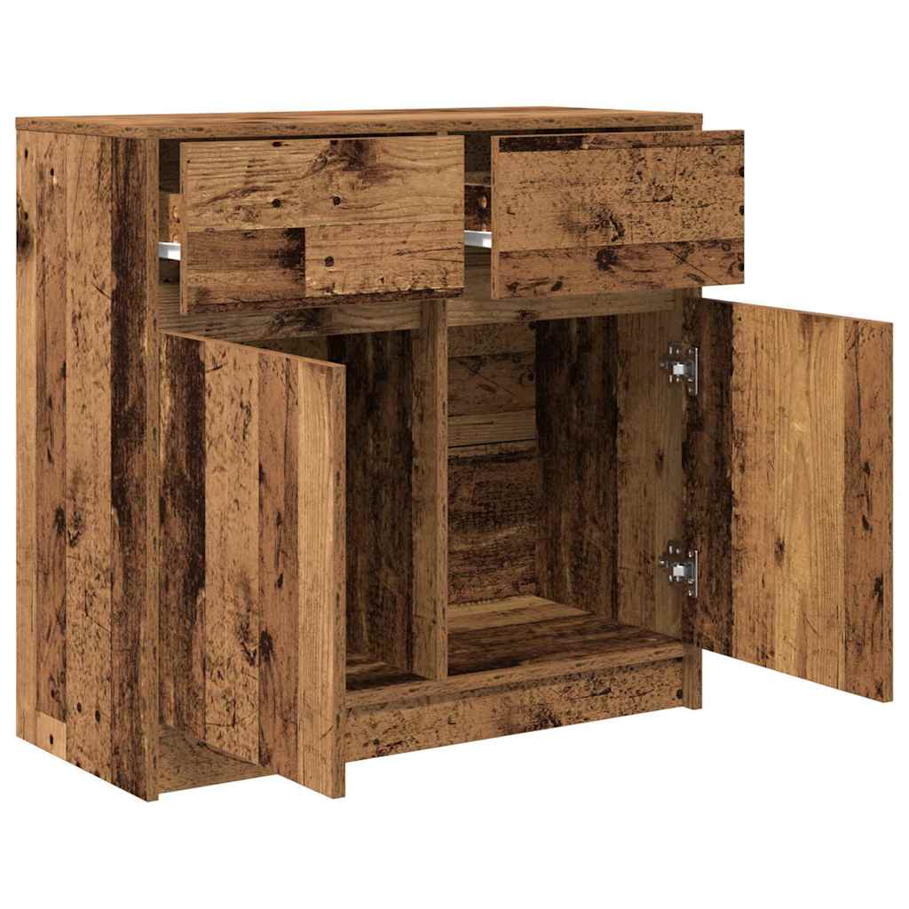 Skjenk med skuff gammelt tre 80x34x76 cm konstruert tre