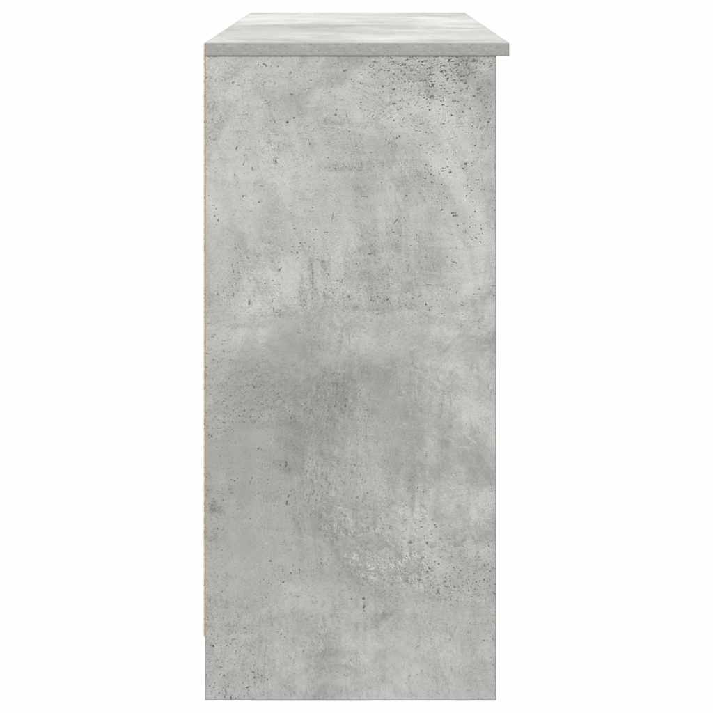 Skjenk med 6 skuffer betonggrå 101x35x76 cm sponplate