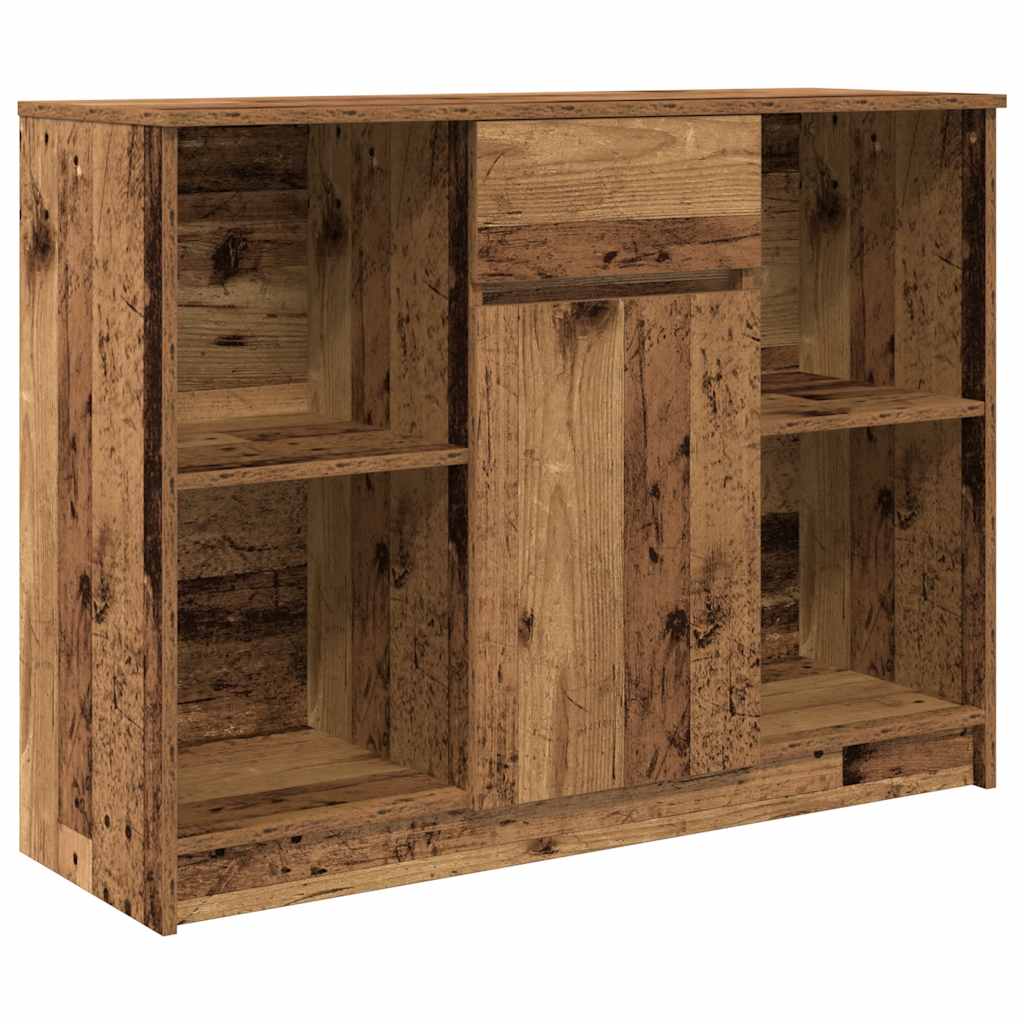 Skjenk med 6 skuffer gammelt tre 101x35x76 cm konstruert tre