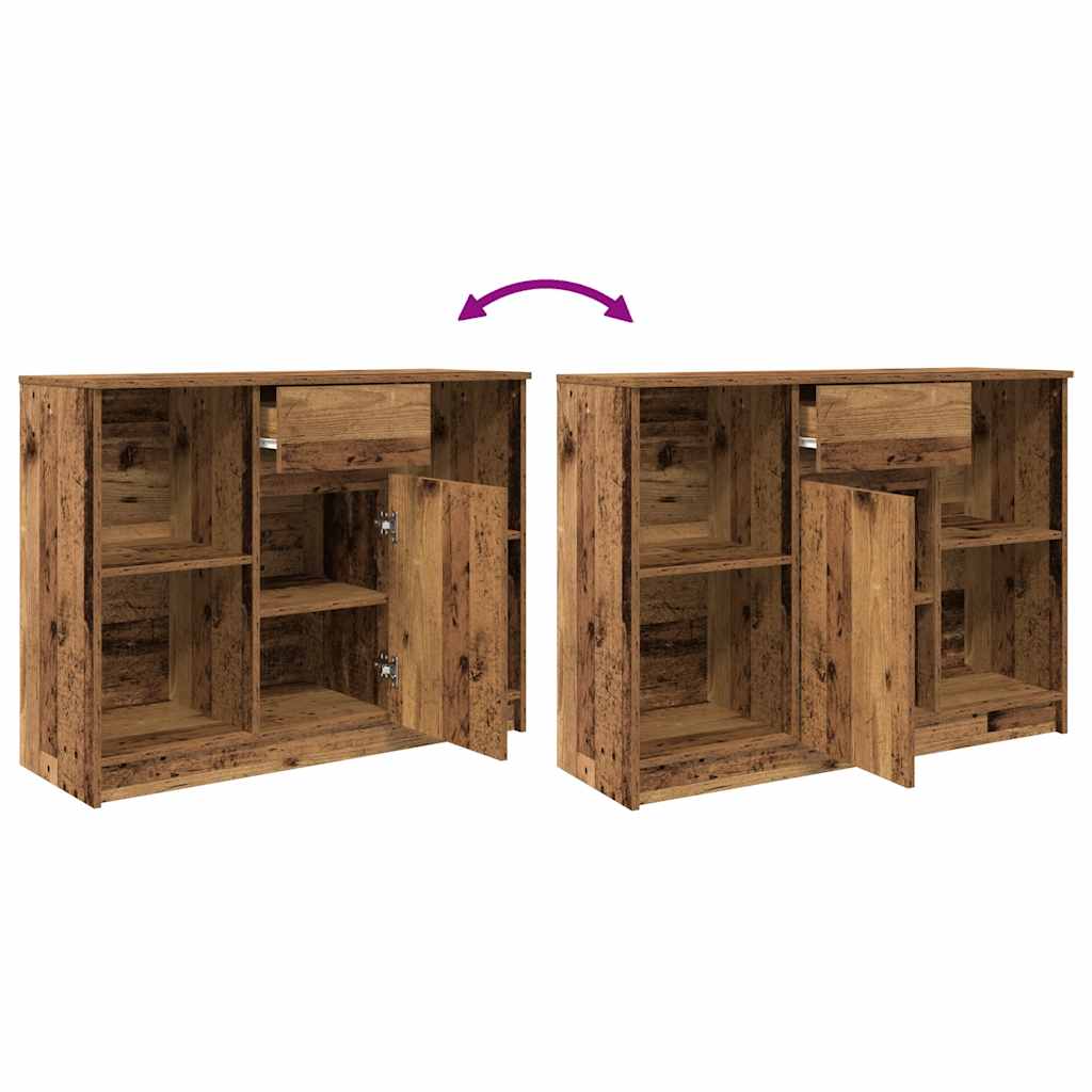 Skjenk med 6 skuffer gammelt tre 101x35x76 cm konstruert tre