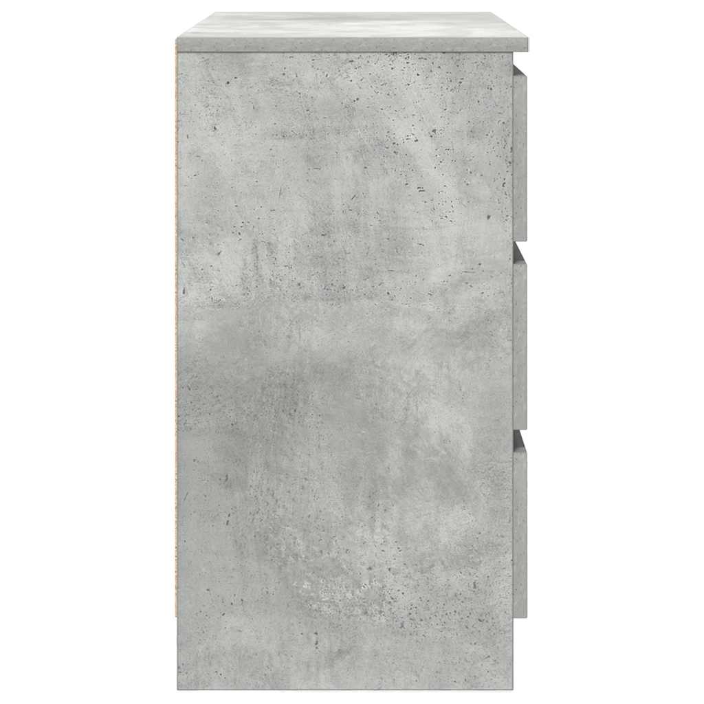 Skjenk med skuff betonggrå 71x35x65 cm konstruert tre