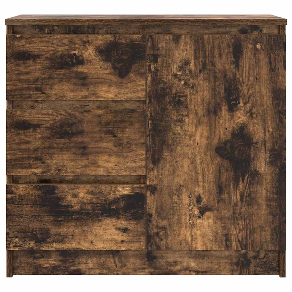 Skjenk med skuff røkt eik 71x35x65 cm konstruert tre