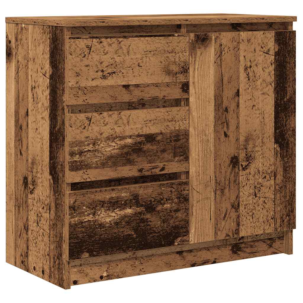 Skjenk med skuff gammelt tre 71x35x65 cm konstruert tre