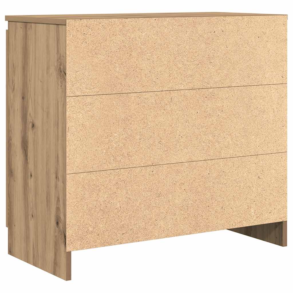 Skjenk med skuff artisan eik 71x35x65 cm konstruert tre