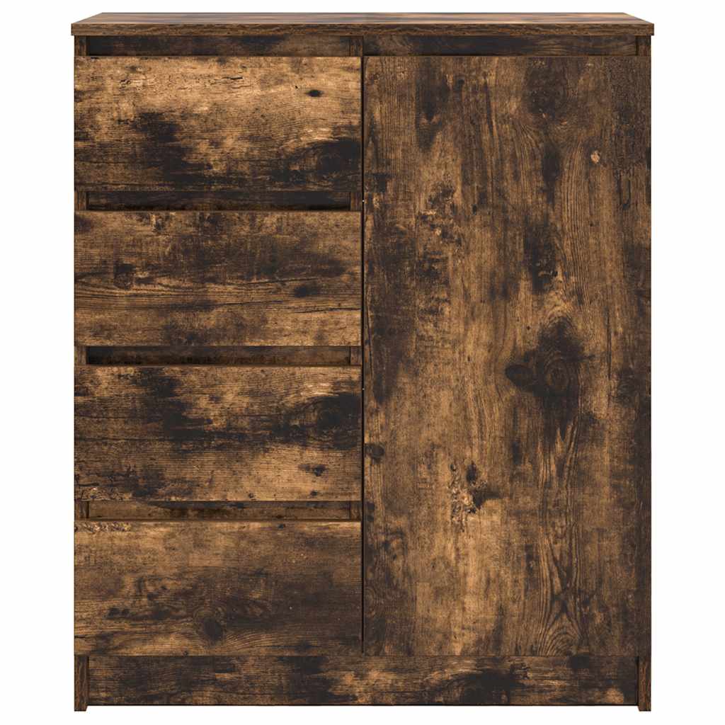 Skjenk med skuffer røkt eik 71x35x84 cm konstruert tre
