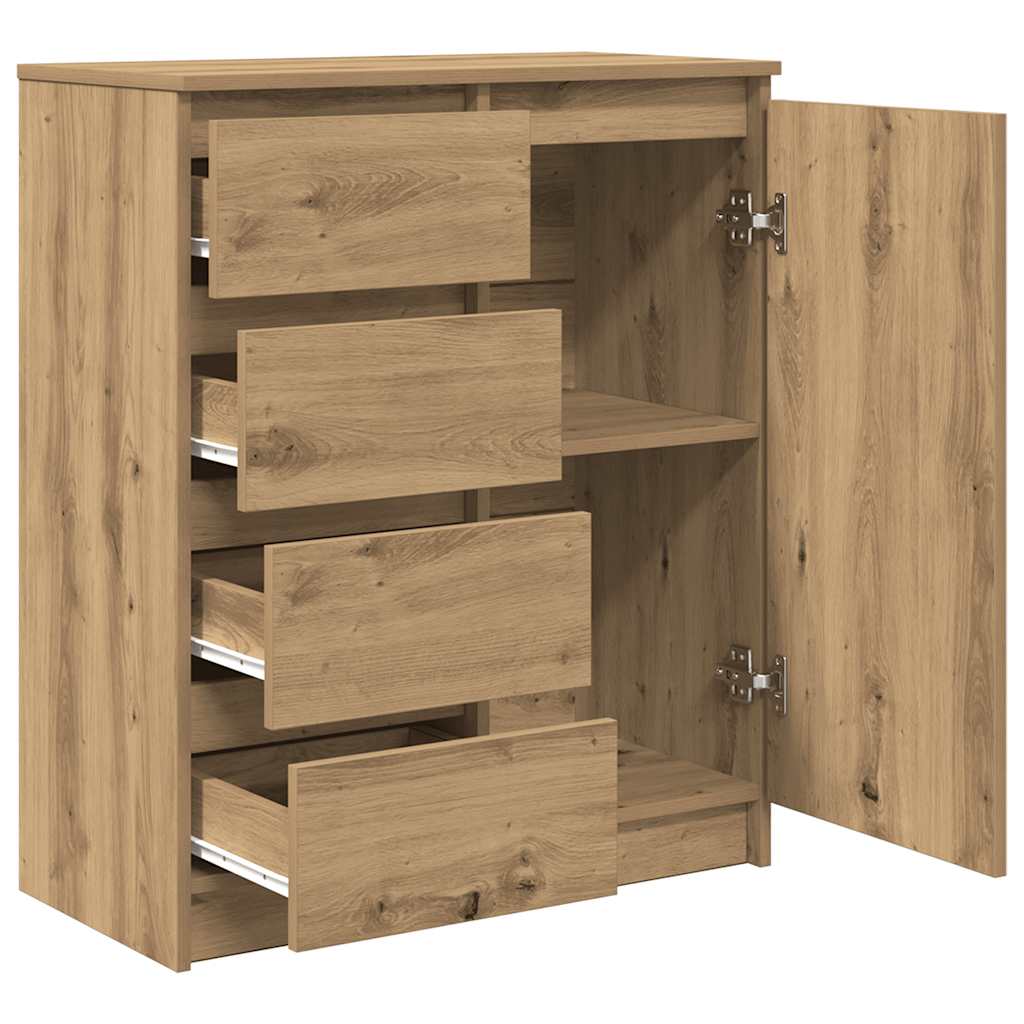 Skjenk med skuffer artisan eik 71x35x84 cm konstruert tre