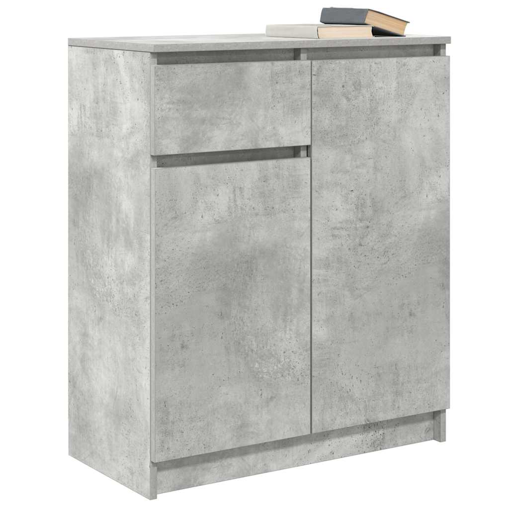 Skjenk med skuff betonggrå 71x35x84 cm konstruert tre