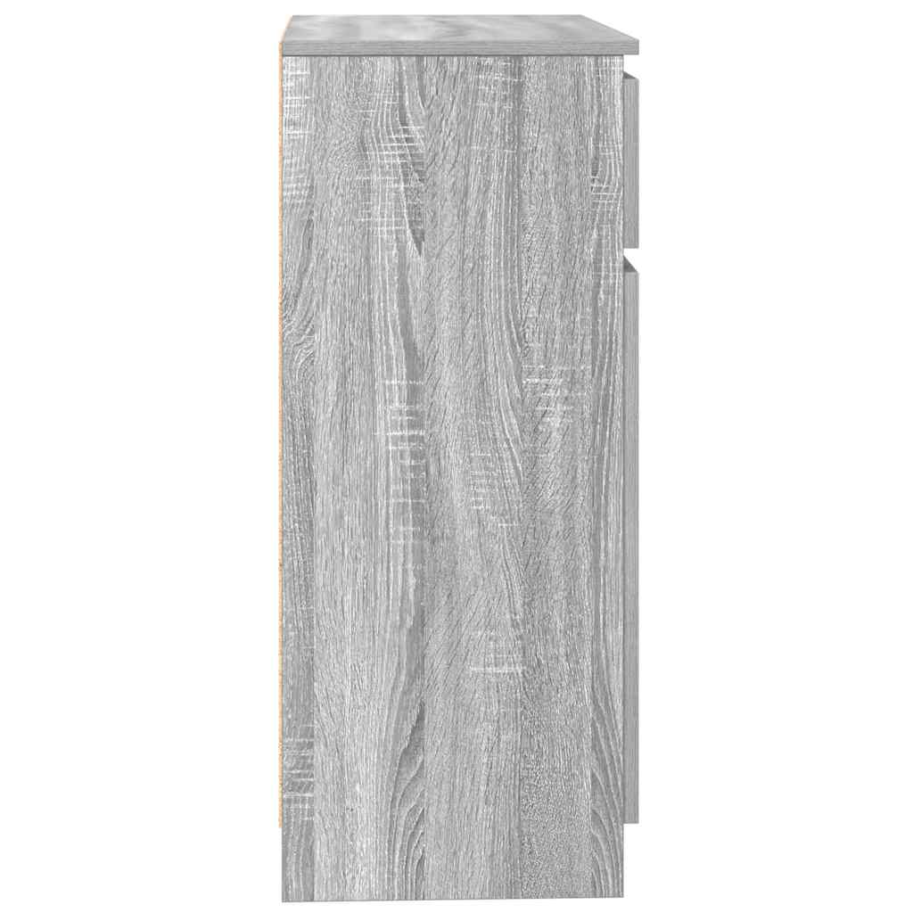 Skjenk med skuff grå sonoma 71x35x84 cm konstruert tre