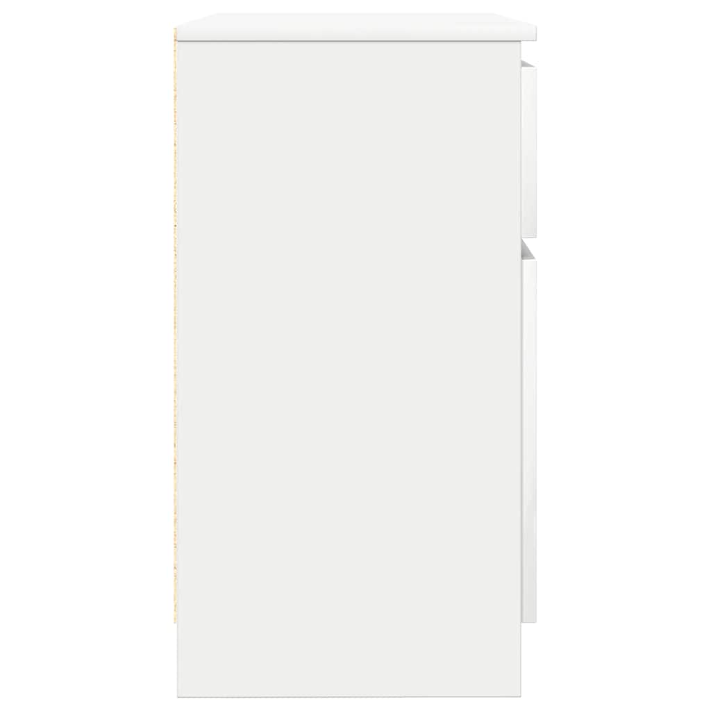 Skjenk med skuff hvit 71x35x65 cm konstruert tre