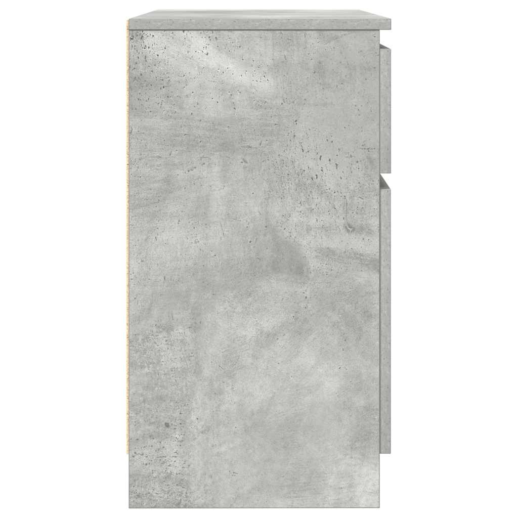 Skjenk med skuff betonggrå 71x35x65 cm konstruert tre