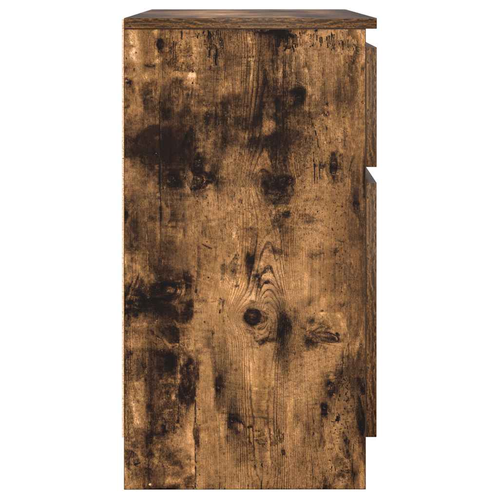 Skjenk med skuff røkt eik 71x35x65 cm konstruert tre