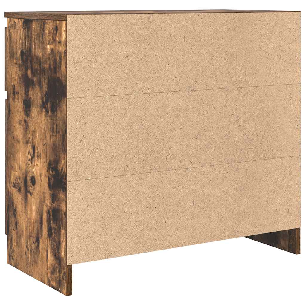 Skjenk med skuff røkt eik 71x35x65 cm konstruert tre
