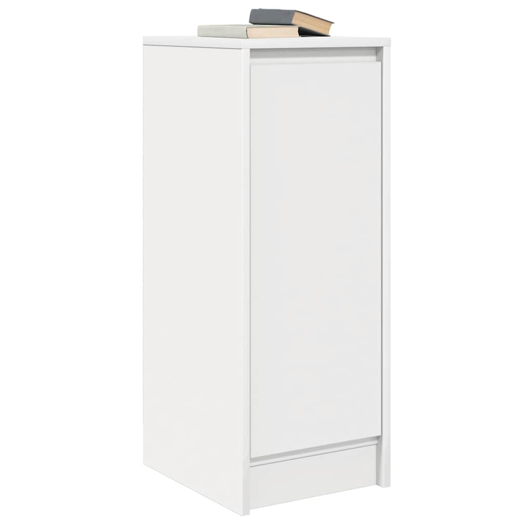 Skjenk hvit 29,5x34x76 cm konstruert tre