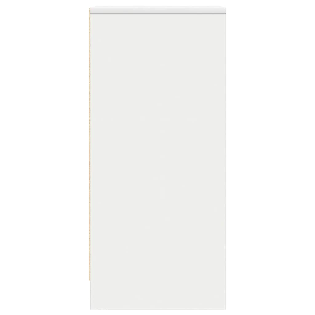 Skjenk hvit 29,5x34x76 cm konstruert tre