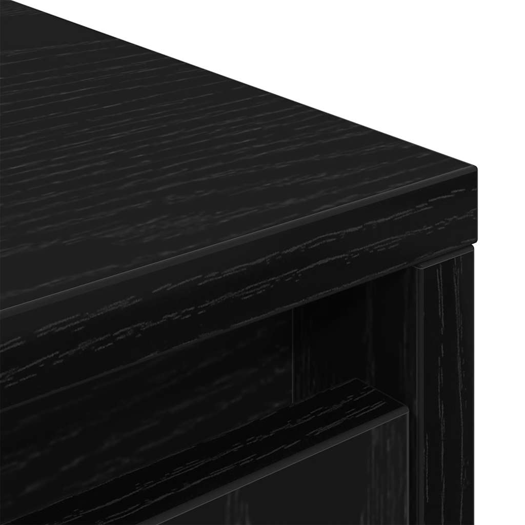 Høybord svart eik 29,5x34x119,5 cm konstruert tre