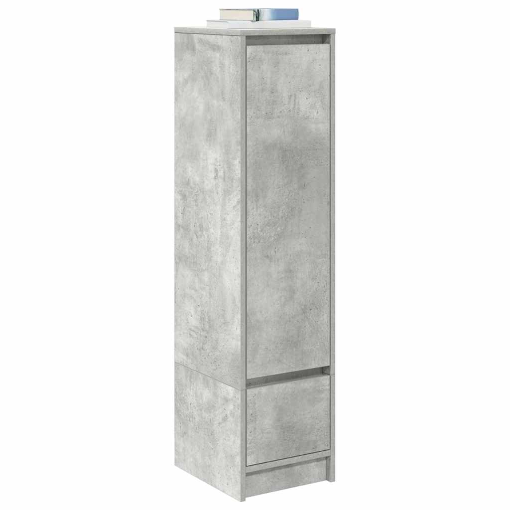 Highboard betonggrå 29,5x34x119,5 cm konstruert tre