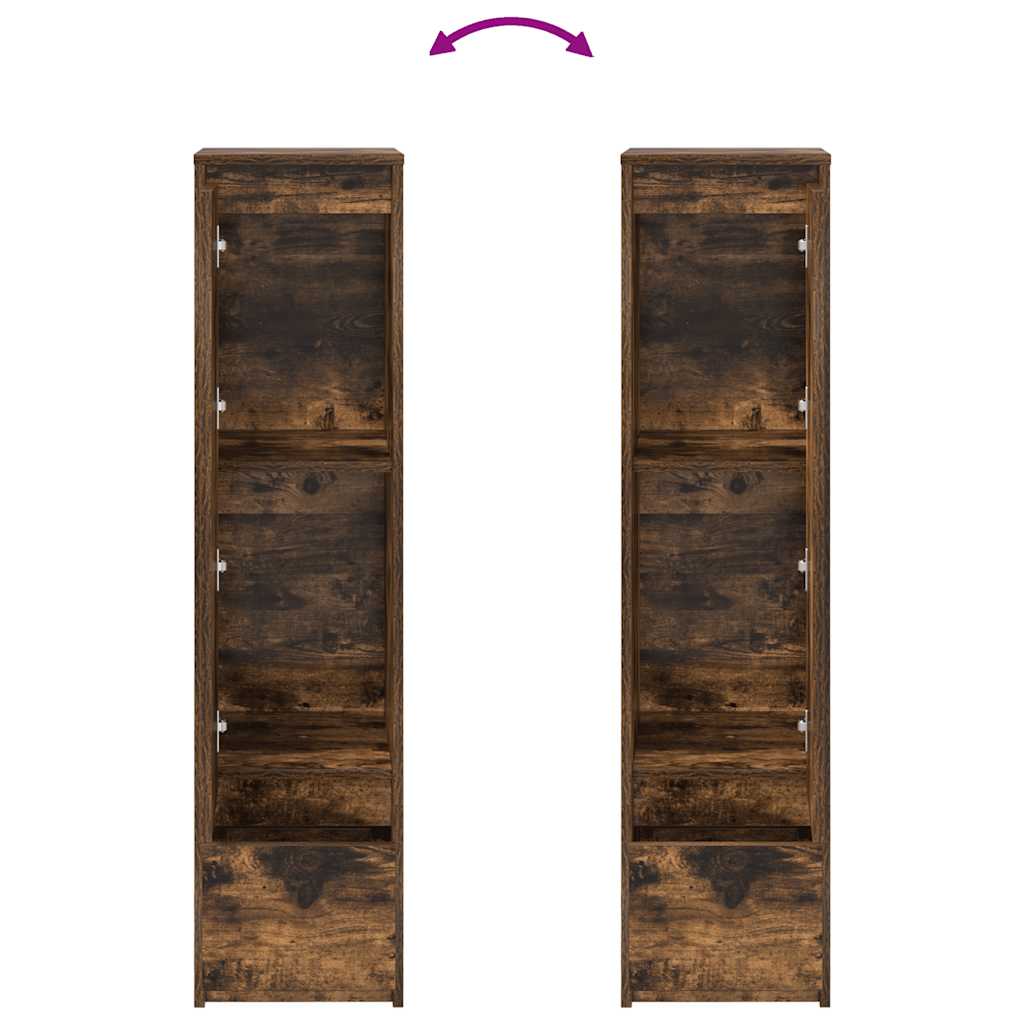 Highboard røkt eik 29,5x34x119,5 cm konstruert tre