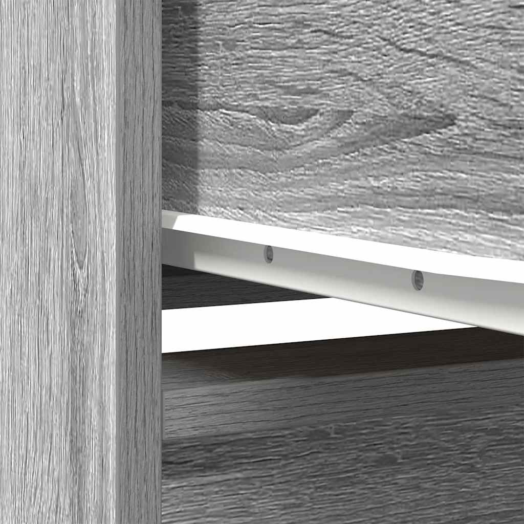 Highboard grå eik 29,5x34x119,5 cm konstruert tre