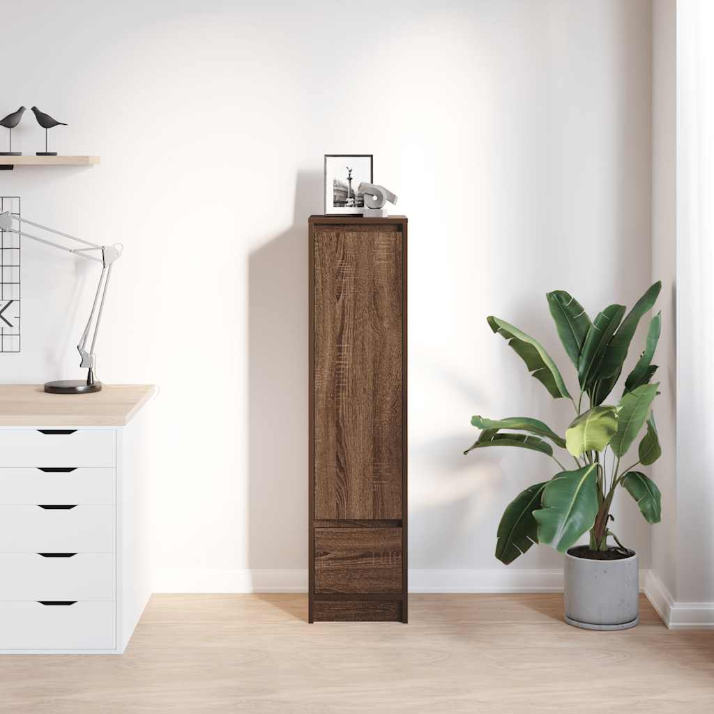 Høybord brun eik 29,5x34x119,5 cm konstruert tre