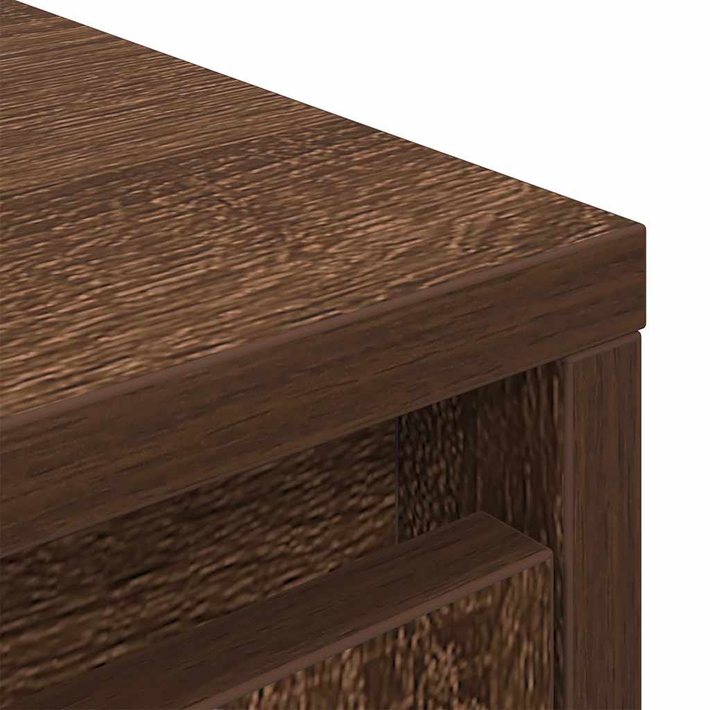 Høybord brun eik 29,5x34x119,5 cm konstruert tre