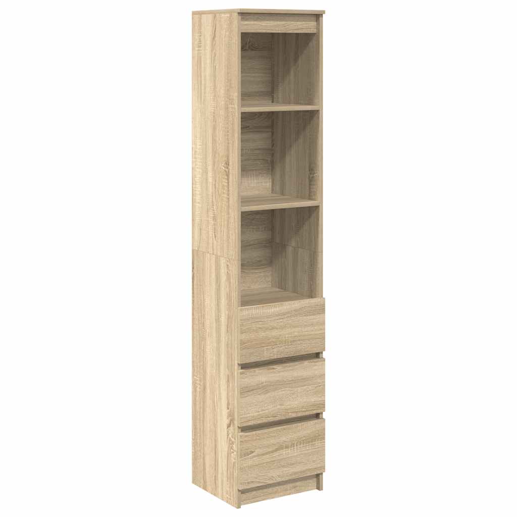 Høybord sonoma eik 37,5x35x180 cm konstruert tre