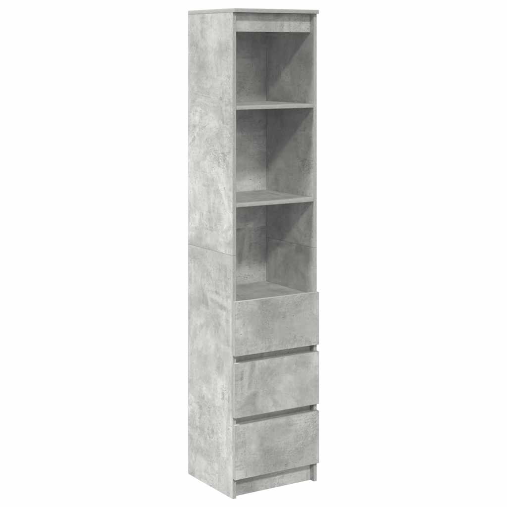 Høybord betonggrå 37,5x35x180 cm konstruert tre