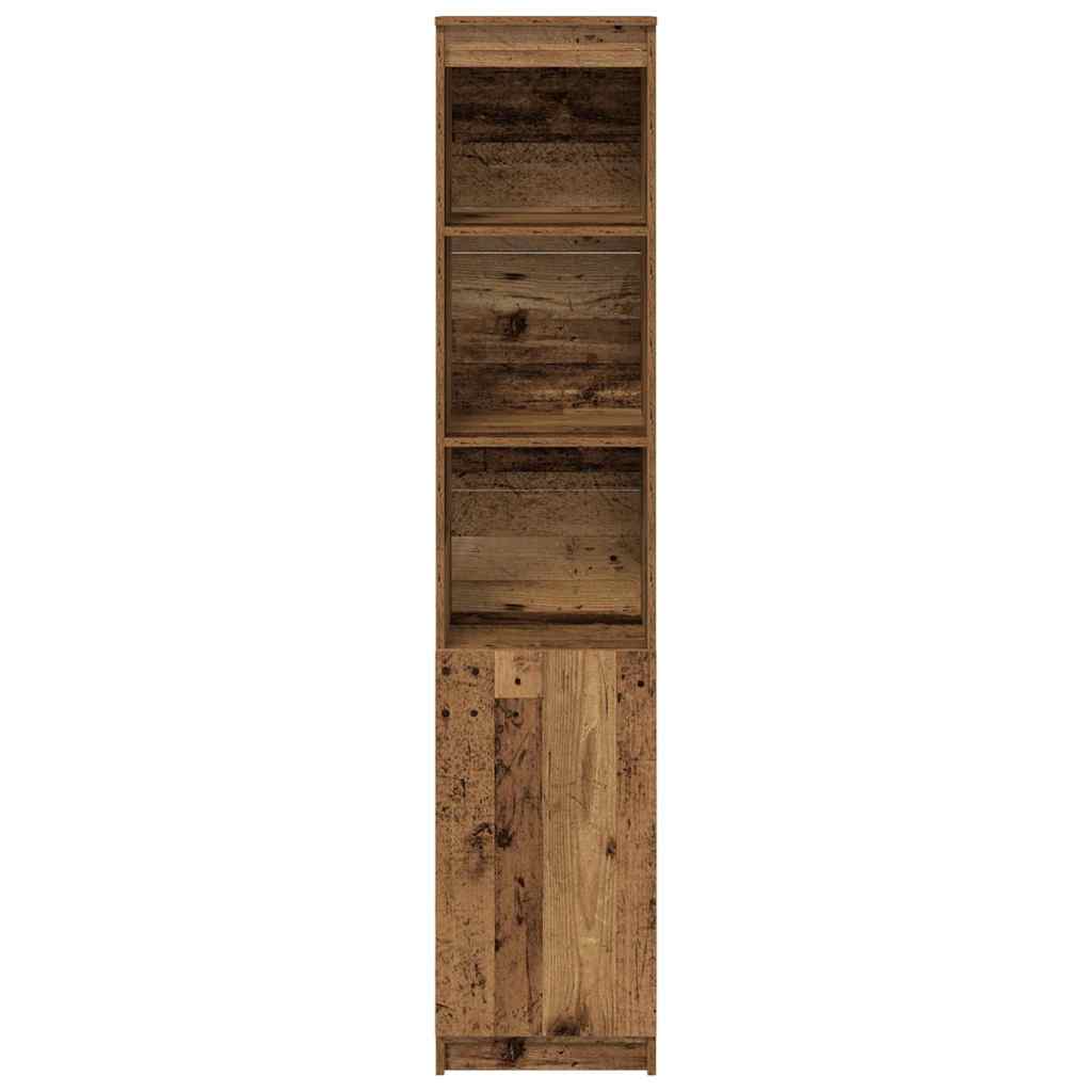 Highboard gammelt tre 37,5x35x180 cm konstruert tre