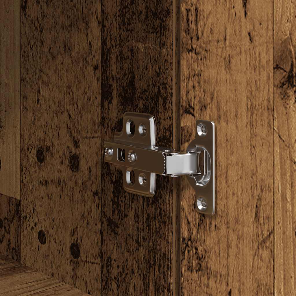 Highboard gammelt tre 37,5x35x180 cm konstruert tre