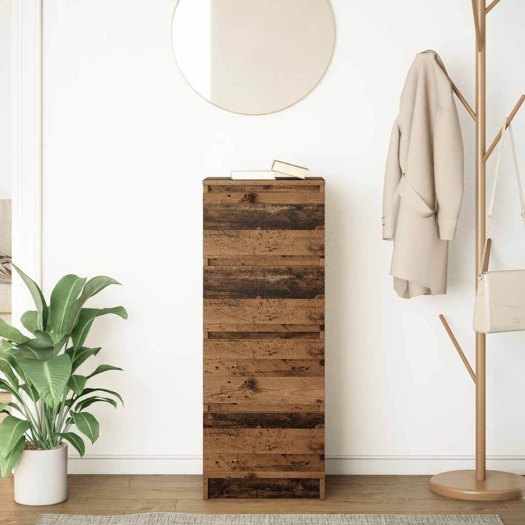 Skjenk gammelt tre 37,5x35x99 cm konstruert tre