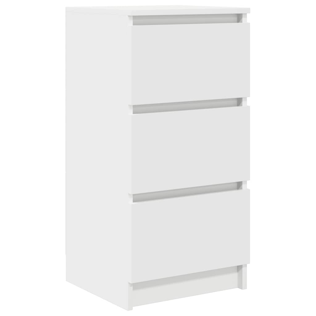 Skjenk hvit 37,5x35x76 cm konstruert tre