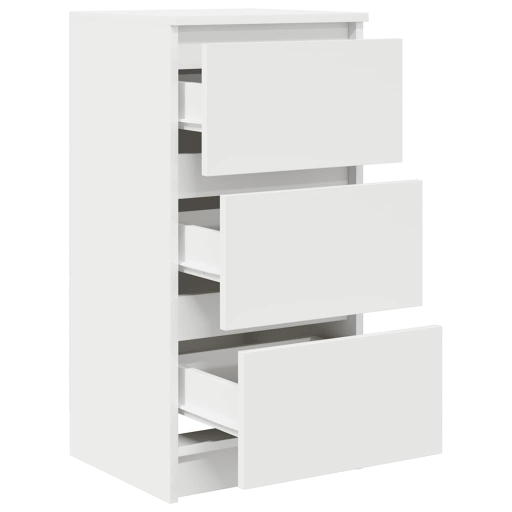 Skjenk hvit 37,5x35x76 cm konstruert tre